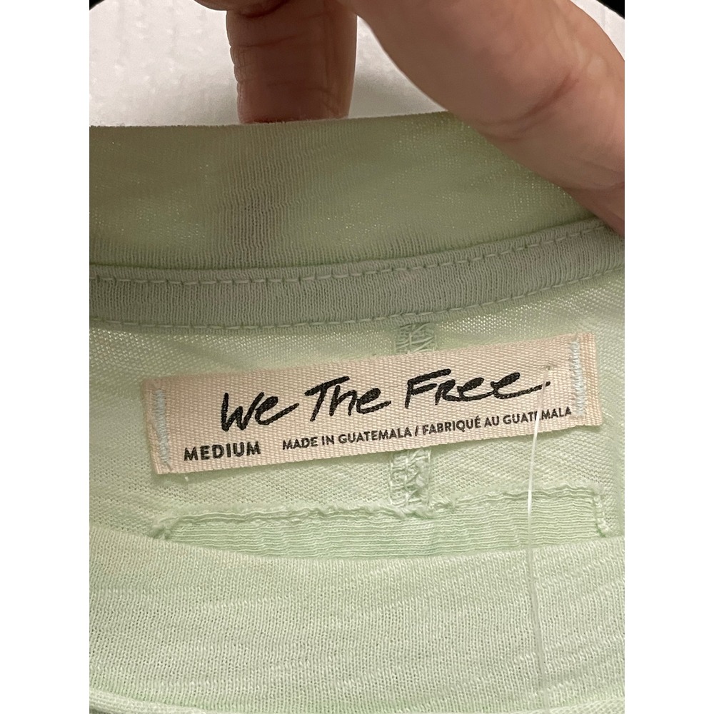 NWT We The Free People Arden Tunic Womens Green Oversized Slub Cotton - Picture 8 of 13